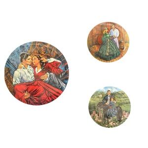 Vintage Knowles Gone With The Wind Set of 3 Collector Plates